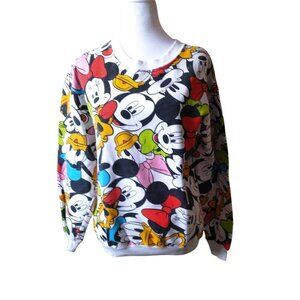 MICKEY AND FRIENDS DISNEY JUNIORS SIZE 3-5 LONG SLEEVE ALLOVER PRINT SWEATSHIRT